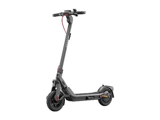 SEGWAY Ninebot E3 D E-Scooter – 10 Zoll, 25 km/h, Klappbar & Stylisch | Schwarz / Silber / Rot